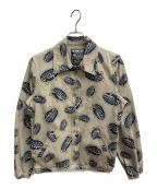 Hysteric Glamourヒステリックグラマー）の古着「OVALWOMAN　ジップブルゾン」｜ベージュ×ブルー
