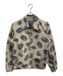 Hysteric Glamour（ヒステリックグラマー）の古着「OVALWOMAN　ジップブルゾン」｜ベージュ×ブルー