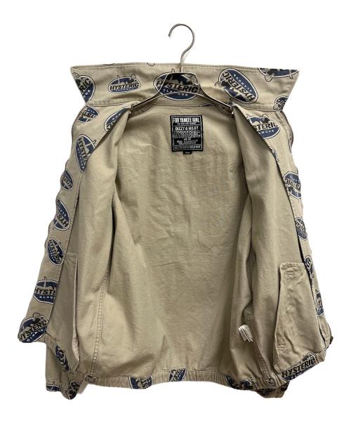 Hysteric Glamour（ヒステリックグラマー）Hysteric Glamour (ヒステリックグラマー) OVALWOMAN　ジップブルゾン ベージュ×ブルー サイズ:SIZE Sの古着・服飾アイテム