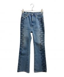 Hysteric Glamour（ヒステリックグラマー）の古着「SNAKE LOOP デニムフレアパンツ」｜インディゴ