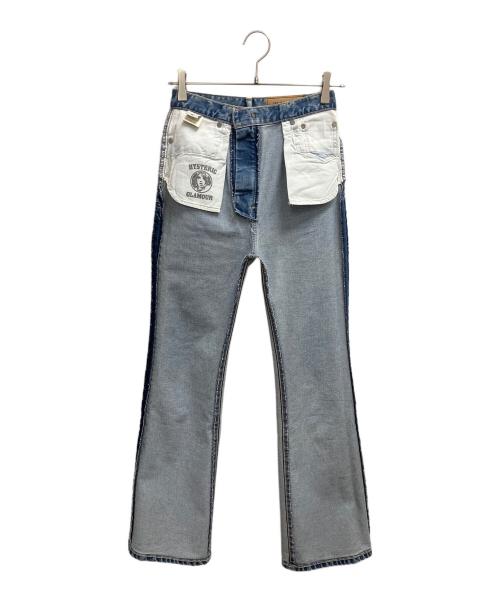 Hysteric Glamour（ヒステリックグラマー）Hysteric Glamour (ヒステリックグラマー) SNAKE LOOP デニムフレアパンツ インディゴ サイズ:SIZE 63.5cm (W25)の古着・服飾アイテム