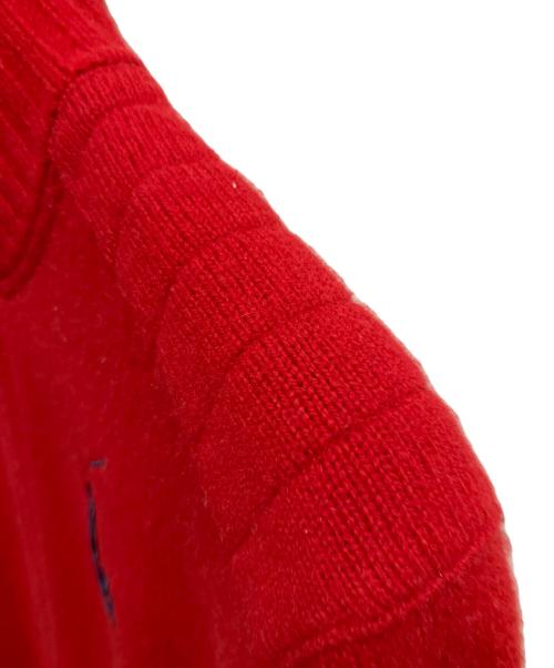 POLO RALPH LAUREN（ポロ・ラルフローレン）POLO RALPH LAUREN (ポロ・ラルフローレン) ジップアップニット　カーディガン レッド サイズ:SIZE Sの古着・服飾アイテム
