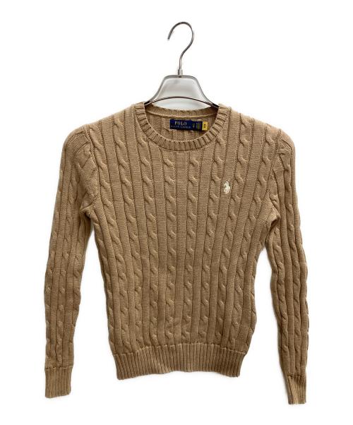 POLO RALPH LAUREN（ポロ・ラルフローレン）POLO RALPH LAUREN (ポロ・ラルフローレン) 厚手ニット ベージュ サイズ:SIZE XSの古着・服飾アイテム