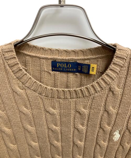 POLO RALPH LAUREN（ポロ・ラルフローレン）POLO RALPH LAUREN (ポロ・ラルフローレン) 厚手ニット ベージュ サイズ:SIZE XSの古着・服飾アイテム