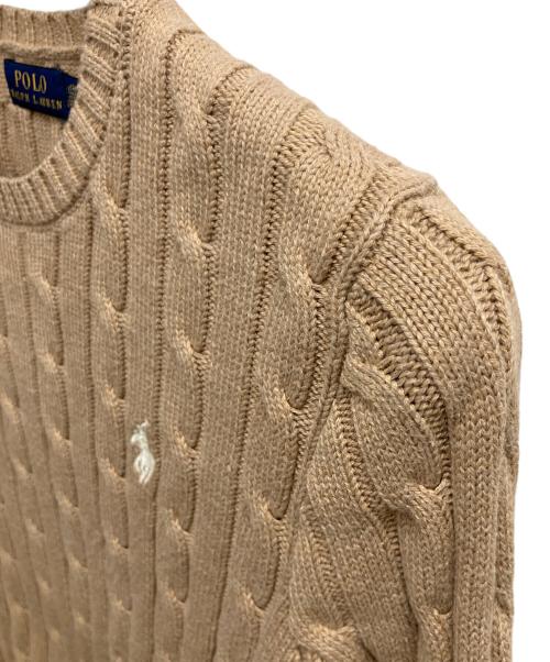 POLO RALPH LAUREN（ポロ・ラルフローレン）POLO RALPH LAUREN (ポロ・ラルフローレン) 厚手ニット ベージュ サイズ:SIZE XSの古着・服飾アイテム