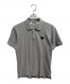 PLAY COMME des GARCONSプレイコムデギャルソン）の古着「半袖ポロシャツ」｜グレー