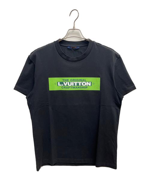 LOUIS VUITTON（ルイ ヴィトン）LOUIS VUITTON (ルイ ヴィトン) クラフトマンシップロゴ半袖Tシャツ ブラック サイズ:SIZE Lの古着・服飾アイテム