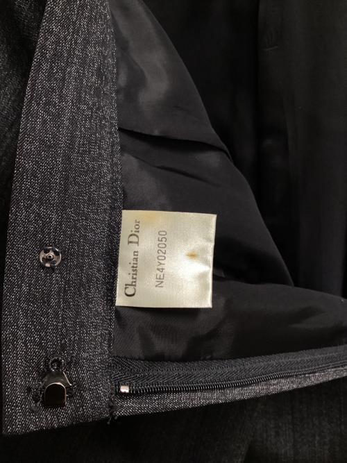 Mademoiselle Dior（マドモアゼル ディオール）Mademoiselle Dior (マドモアゼル ディオール) セットアップスーツ　スカートスーツ ブラック サイズ:ジャケットM /スカートＬの古着・服飾アイテム