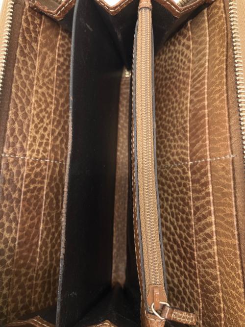 GUCCI（グッチ）GUCCI (グッチ) グッチシマ バンブー ラウンドファスナー長財布 ブラウンの古着・服飾アイテム