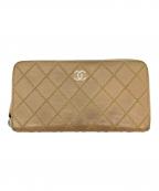 CHANELシャネル）の古着「ワイルドステッチ 長財布」｜ベージュ