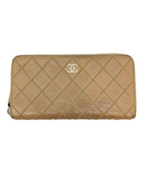 CHANEL（シャネル）CHANEL (シャネル) ワイルドステッチ 長財布 ベージュの古着・服飾アイテム