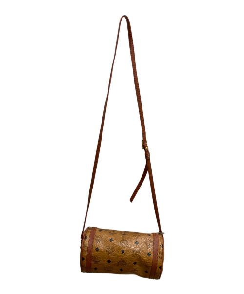 MCM（エムシーエム）MCM (エムシーエム) ロゴグラム ヴィセトス ラウンドショルダーバッグ ブラウンの古着・服飾アイテム