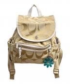 COACHコーチ）の古着「コーチ シグネチャー デイジー リュック」｜ベージュ