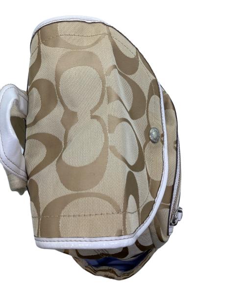 COACH（コーチ）COACH (コーチ) コーチ シグネチャー デイジー リュック ベージュの古着・服飾アイテム