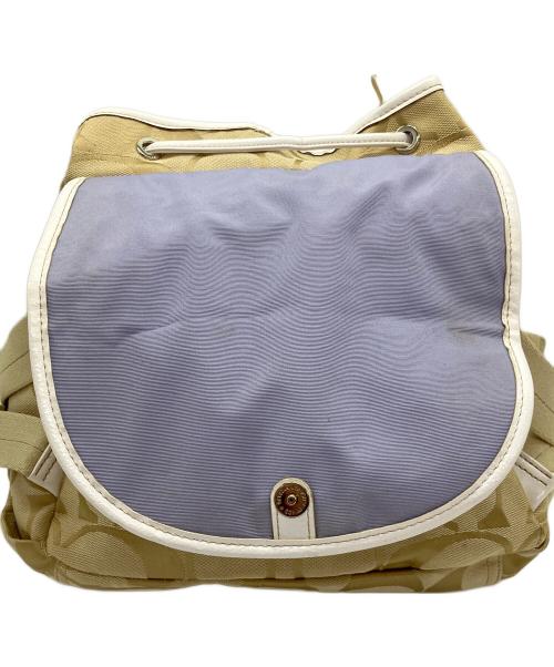 COACH（コーチ）COACH (コーチ) コーチ シグネチャー デイジー リュック ベージュの古着・服飾アイテム