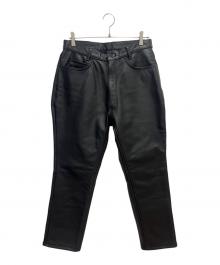 KADOYA（カドヤ）の古着「レザーパンツ」｜ブラック