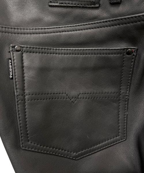 KADOYA（カドヤ）KADOYA (カドヤ) レザーパンツ ブラック サイズ:SIZE 34の古着・服飾アイテム
