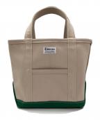 ORCIVALオーシバル）の古着「トートバッグ」｜ベージュ×グリーン