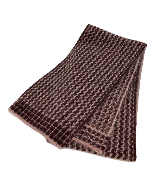 LOUIS VUITTON（ルイ ヴィトン）LOUIS VUITTON (ルイ ヴィトン) エシャルプ エセル　マフラー ピンク×ブラウンの古着・服飾アイテム