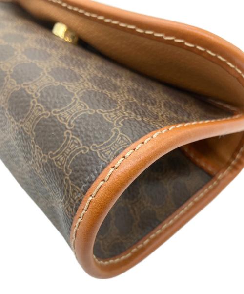 CELINE（セリーヌ）CELINE (セリーヌ) マカダム　ポーチ ブラウンの古着・服飾アイテム