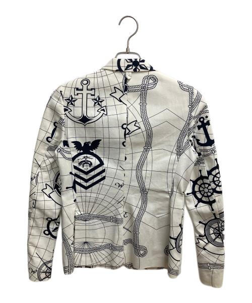 BROOKS BROTHERS（ブルックスブラザーズ）BROOKS BROTHERS (ブルックスブラザーズ) テーラードジャケット ホワイト×ブラック サイズ:BB1の古着・服飾アイテム