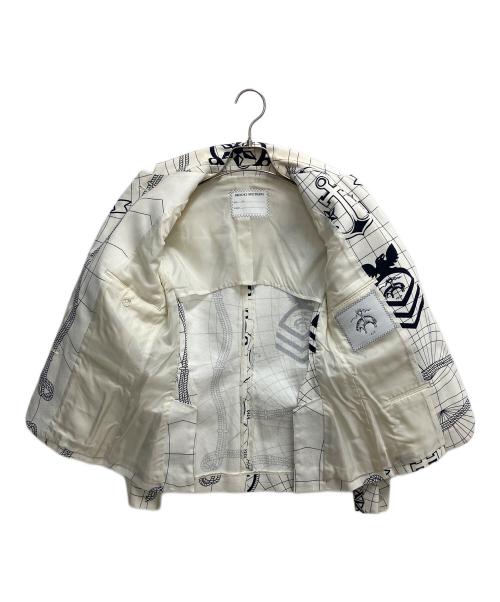 BROOKS BROTHERS（ブルックスブラザーズ）BROOKS BROTHERS (ブルックスブラザーズ) テーラードジャケット ホワイト×ブラック サイズ:BB1の古着・服飾アイテム