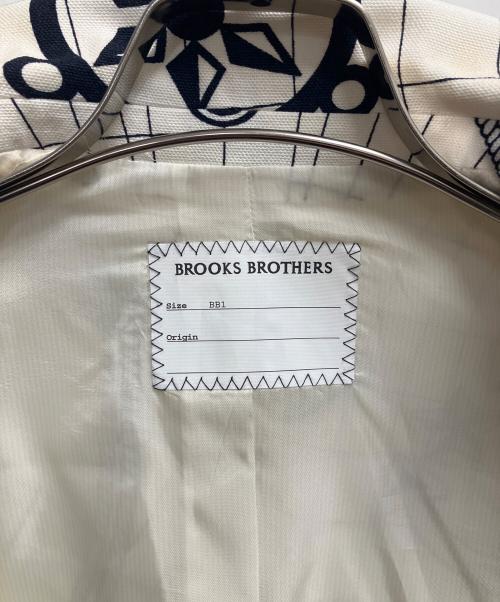 BROOKS BROTHERS（ブルックスブラザーズ）BROOKS BROTHERS (ブルックスブラザーズ) テーラードジャケット ホワイト×ブラック サイズ:BB1の古着・服飾アイテム