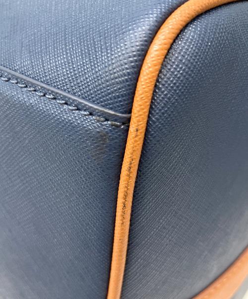 COLE HAAN（コールハーン）COLE HAAN (コールハーン) 2WAYボストンバッグ ネイビー×ブラウンの古着・服飾アイテム