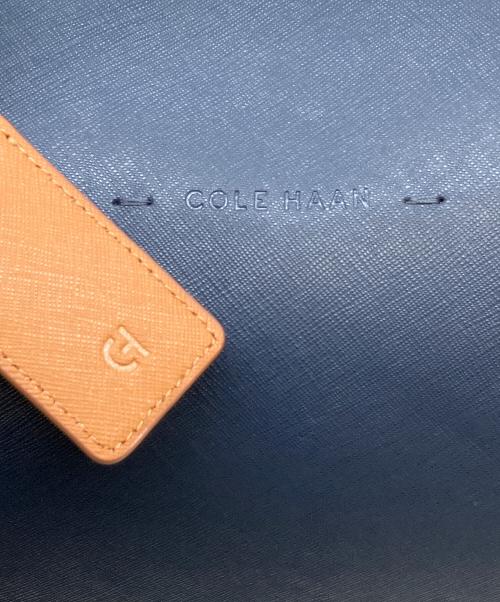 COLE HAAN（コールハーン）COLE HAAN (コールハーン) 2WAYボストンバッグ ネイビー×ブラウンの古着・服飾アイテム