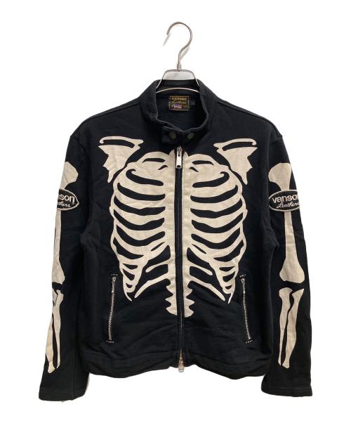 VANSON（バンソン）VANSON (バンソン) ライダースジャケット ブラック サイズ:SIZE Lの古着・服飾アイテム