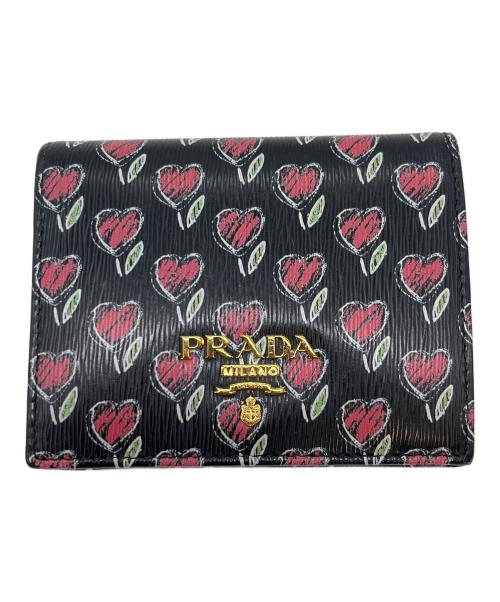 PRADA（プラダ）PRADA (プラダ) 2つ折り財布 ブラックの古着・服飾アイテム