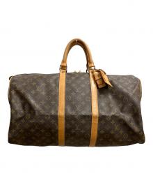 LOUIS VUITTON（ルイ ヴィトン）の古着「モノグラム キーポル55 トラベルバッグ」｜ブラウン