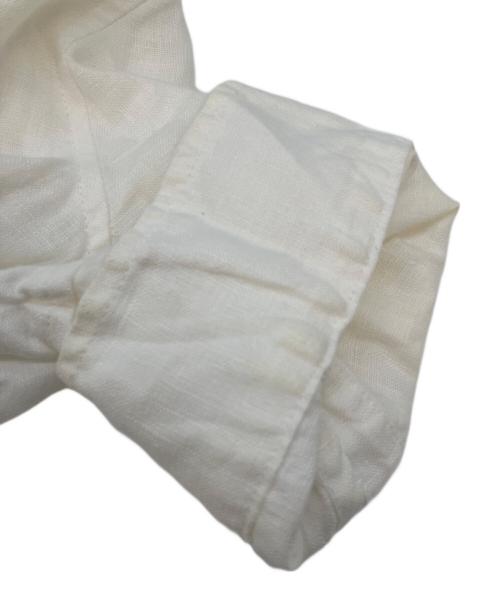 LAUREN RALPH LAUREN（ローレンラルフローレン）LAUREN RALPH LAUREN (ローレンラルフローレン) クロップドスリーブシャツ 半袖ワンピース ホワイト サイズ:SIZE 2の古着・服飾アイテム