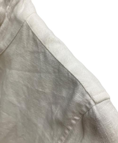 LAUREN RALPH LAUREN（ローレンラルフローレン）LAUREN RALPH LAUREN (ローレンラルフローレン) クロップドスリーブシャツ 半袖ワンピース ホワイト サイズ:SIZE 2の古着・服飾アイテム