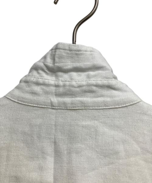 LAUREN RALPH LAUREN（ローレンラルフローレン）LAUREN RALPH LAUREN (ローレンラルフローレン) クロップドスリーブシャツ 半袖ワンピース ホワイト サイズ:SIZE 2の古着・服飾アイテム