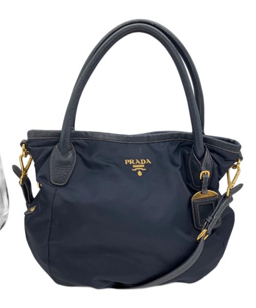 PRADA（プラダ）PRADA (プラダ) TESSUTO VIT.DAI  2WAYバッグ ネイビーの古着・服飾アイテム