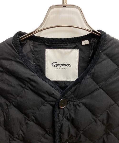 Gymphlex（ジムフレックス）Gymphlex (ジムフレックス) キルトダウンカラーレスコート ブラック サイズ:SIZE 14号の古着・服飾アイテム