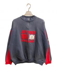 adidas（アディダス）の古着「イングランドワールドカップ ハーフジップスウェット」｜ブラック×レッド