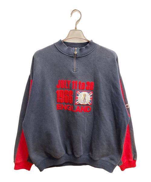 adidas（アディダス）adidas (アディダス) イングランドワールドカップ ハーフジップスウェット ブラック×レッド サイズ:SIZE Lの古着・服飾アイテム