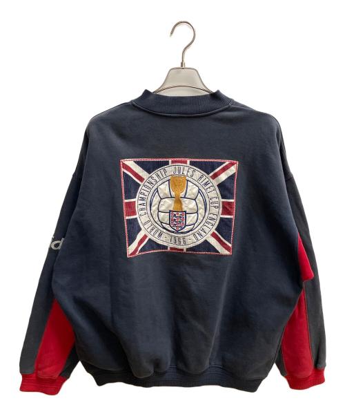 adidas（アディダス）adidas (アディダス) イングランドワールドカップ ハーフジップスウェット ブラック×レッド サイズ:SIZE Lの古着・服飾アイテム