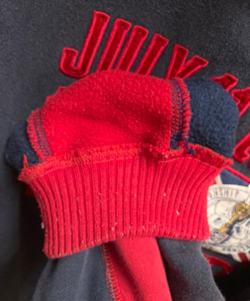 adidas（アディダス）adidas (アディダス) イングランドワールドカップ ハーフジップスウェット ブラック×レッド サイズ:SIZE Lの古着・服飾アイテム