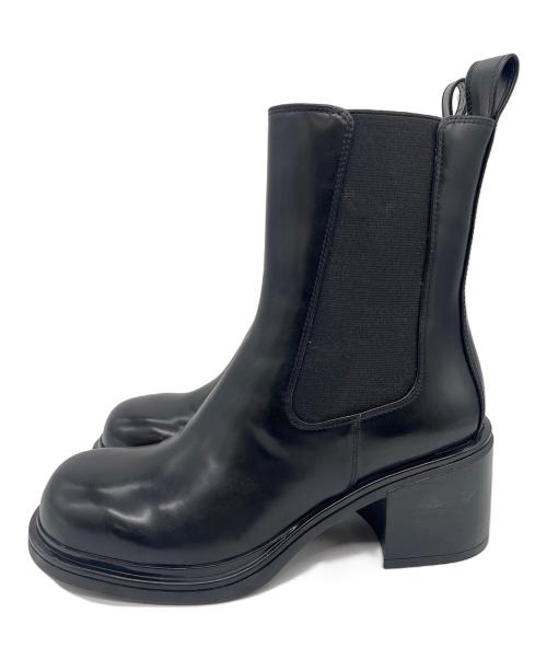 ARMANI EXCHANGE（アルマーニ エクスチェンジ）ARMANI EXCHANGE (アルマーニ エクスチェンジ) <オンライン限定>チェルシーブーツ ブラック サイズ:SIZE 38の古着・服飾アイテム