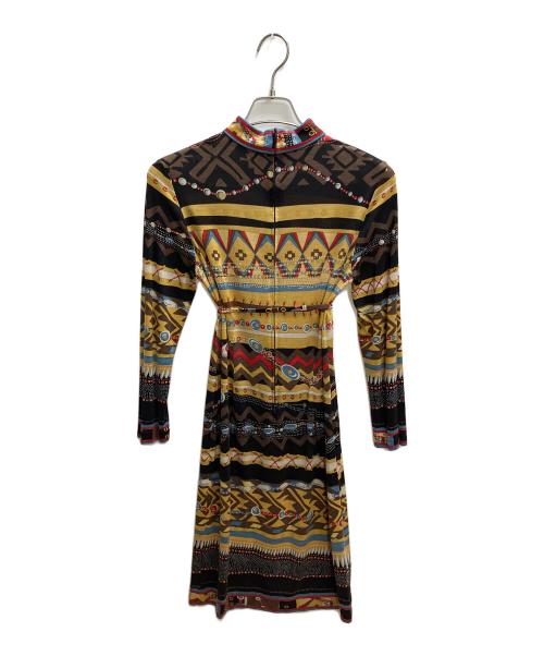 LEONARD（レオナール）LEONARD (レオナール) 総柄長袖ワンピース マルチカラー サイズ:SIZE Lの古着・服飾アイテム