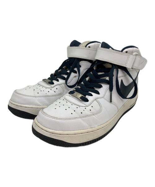 NIKE（ナイキ）NIKE (ナイキ) AIR FORCE 1 MID ‘07 ホワイト×ブルー サイズ:SIZE 27.5cmの古着・服飾アイテム