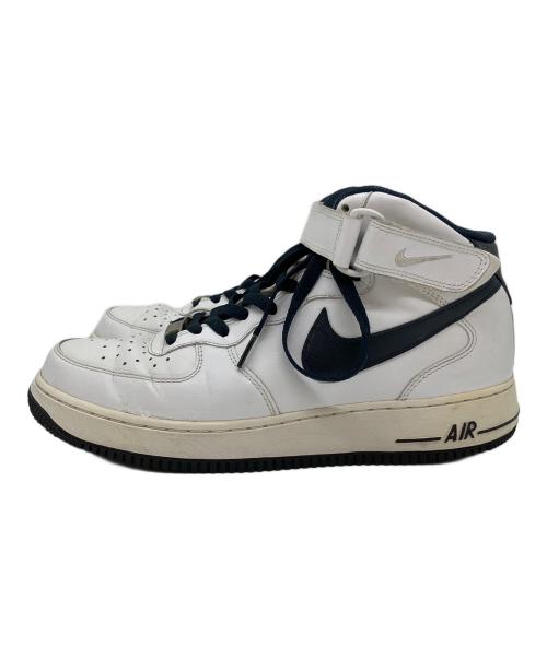 NIKE（ナイキ）NIKE (ナイキ) AIR FORCE 1 MID ‘07 ホワイト×ブルー サイズ:SIZE 27.5cmの古着・服飾アイテム