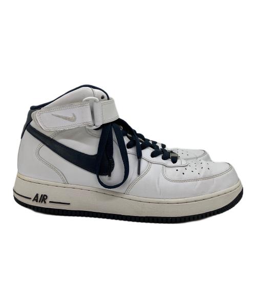NIKE（ナイキ）NIKE (ナイキ) AIR FORCE 1 MID ‘07 ホワイト×ブルー サイズ:SIZE 27.5cmの古着・服飾アイテム