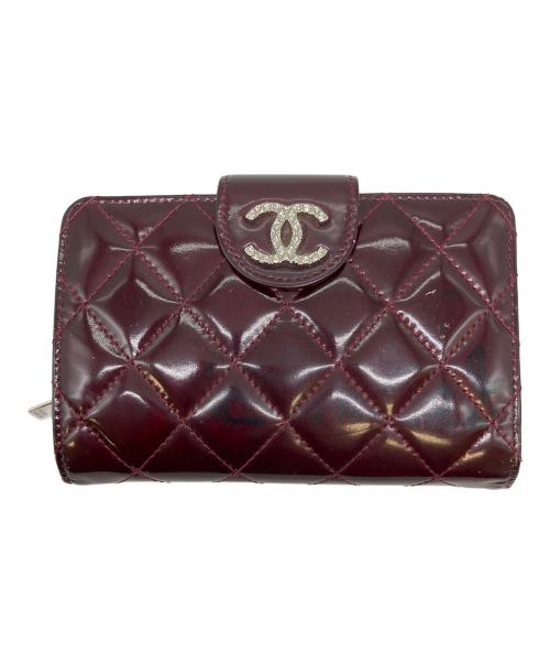 CHANEL（シャネル）CHANEL (シャネル) 2つ折り財布 ワインレッドの古着・服飾アイテム