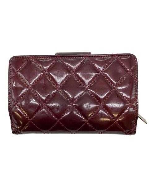 CHANEL（シャネル）CHANEL (シャネル) 2つ折り財布 ワインレッドの古着・服飾アイテム