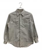 is-nessイズネス）の古着「シャツジャケット」｜ネイビー×ホワイト