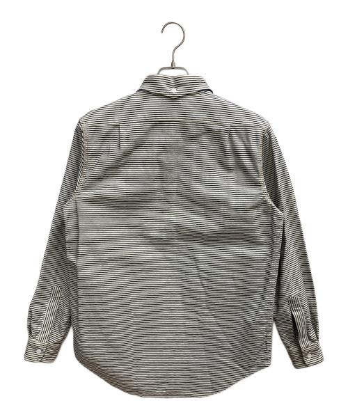 is-ness（イズネス）is-ness (イズネス) シャツジャケット ネイビー×ホワイト サイズ:SIZE Mの古着・服飾アイテム